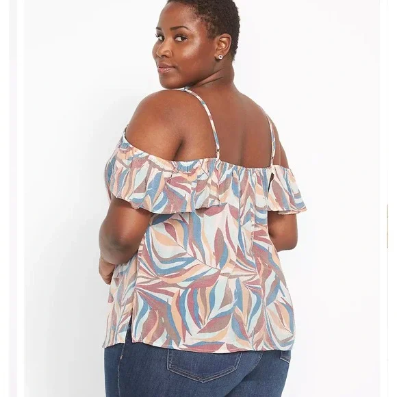 Lane Bryant Cold-Shoulder Cami Top With Adjustable Straps Size 20 Plus NEW - Picture 2 of 14